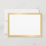 Blank Elegant Gold Wedding Advice Card<br><div class="desc">Add a personal touch to your wedding with an elegant wedding advice and wishes card. This advice card features white blank space with gold border. Perfect for wedding, baby shower, birthday party, bridal shower, bachelorette party and any special occasions. Please note : The foil details are simulated in the artwork....</div>
