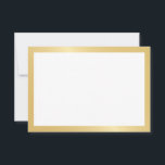 Blank Elegant Gold Wedding Advice Card<br><div class="desc">Add a personal touch to your wedding with an elegant wedding advice and wishes card. This advice card features white blank space with gold border. Perfect for wedding, baby shower, birthday party, bridal shower, bachelorette party and any special occasions. Please note : The foil details are simulated in the artwork....</div>