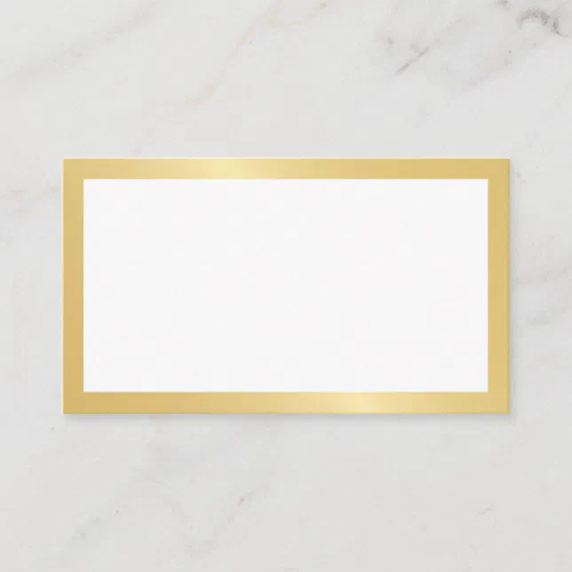 Blank Elegant Gold Wedding Place Card | Zazzle