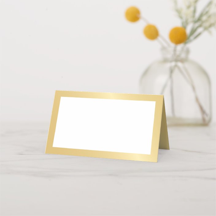 Blank Elegant Gold Wedding Place Card | Zazzle.com