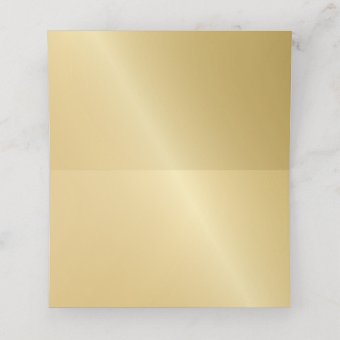 Blank Elegant Gold Wedding Place Card | Zazzle