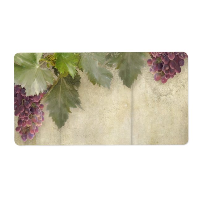 Blank Elegant Rustic Vineyard Winery Fall Wedding Label (Front)