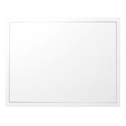 Blank Elegant Silver Notepad