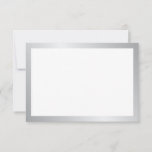 Blank Elegant Silver Wedding Advice Card<br><div class="desc">Add a personal touch to your wedding with an elegant wedding advice and wishes card. This advice card features white blank space with silver border. Perfect for wedding, baby shower, birthday party, bridal shower, bachelorette party and any special occasions. Please note : The foil details are simulated in the artwork....</div>