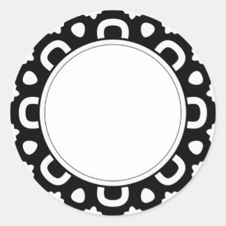 Blank elegant simple mandala label round sticker