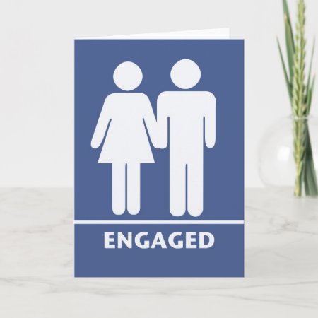 Blank Engagement Card - Men/women Symbols