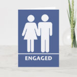 Blank Engagement Card - Men/women Symbols at Zazzle