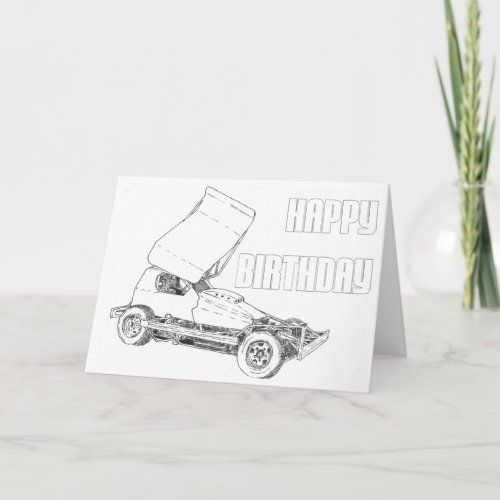 Blank F1 Birthday Card