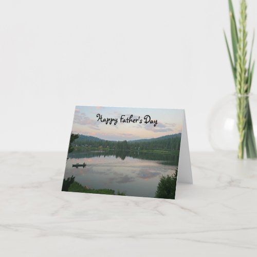 Blank Fathers Day Lake Card