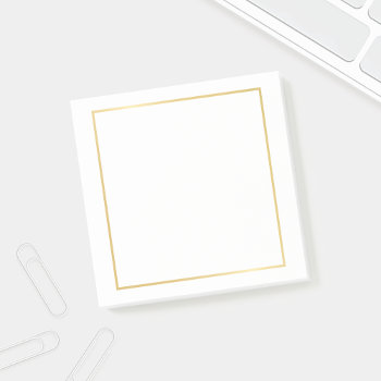 Blank Faux Gold Foil Post-it Notes by manadesignco at Zazzle
