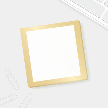Blank Faux Gold Foil Post-it Notes by manadesignco at Zazzle