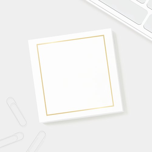 Blank Faux Gold Foil Post_it Notes