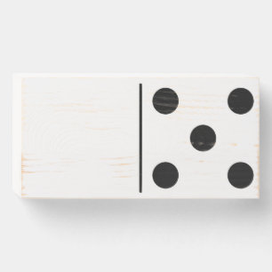 Blank Five Domino White Wood Box Wall Art