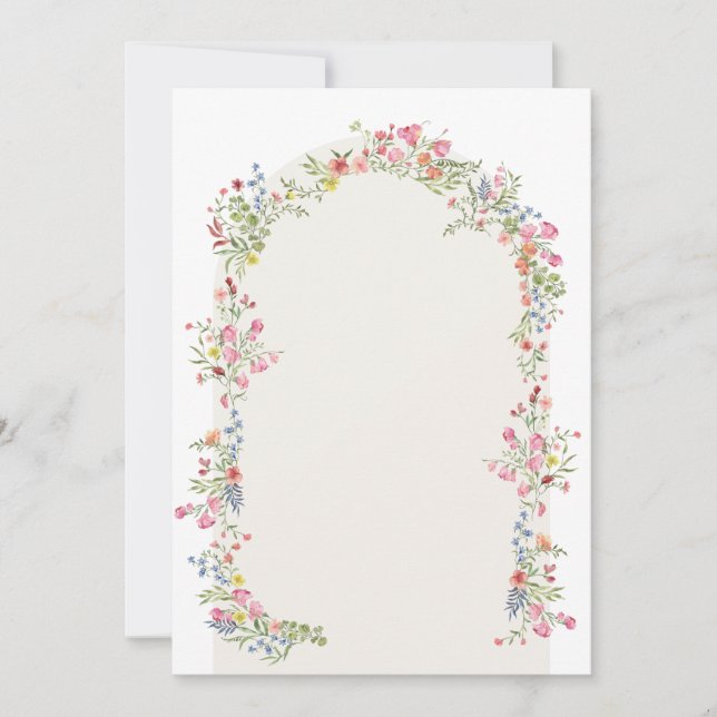 Blank Floral Arch Card (Front)