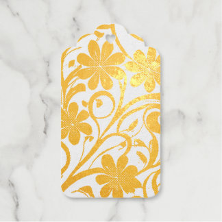Blank Floral Custom Design Foil Gift Tags