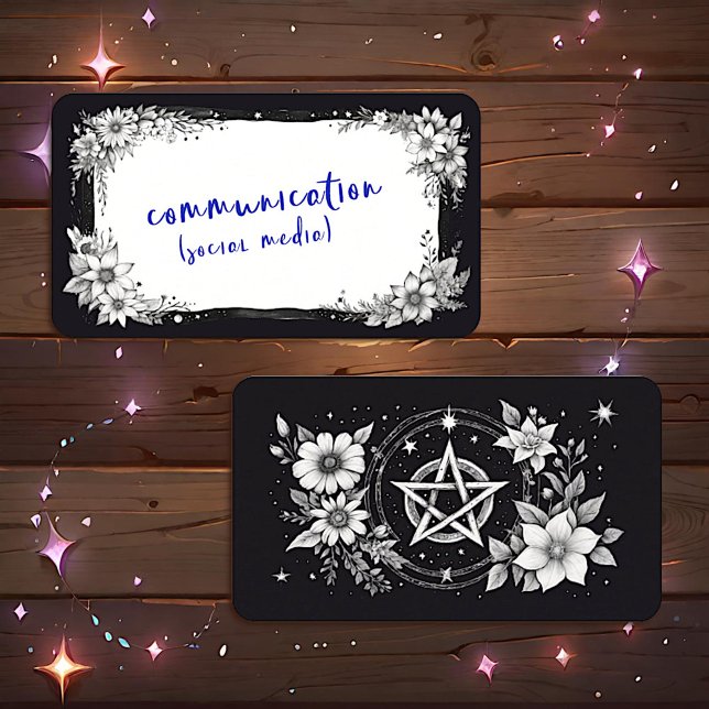 Blank Floral Pentagram Oracle Cards (Creator Uploaded)