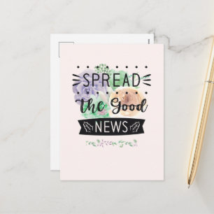 Blank Floral Postcard