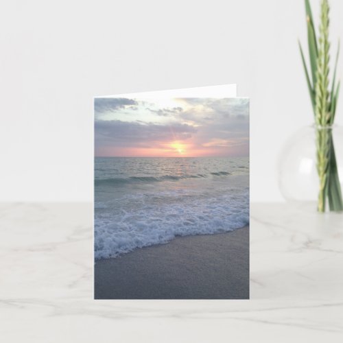 Blank Florida Sunset Beach Card