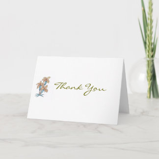 Blank Flower Thank You Card