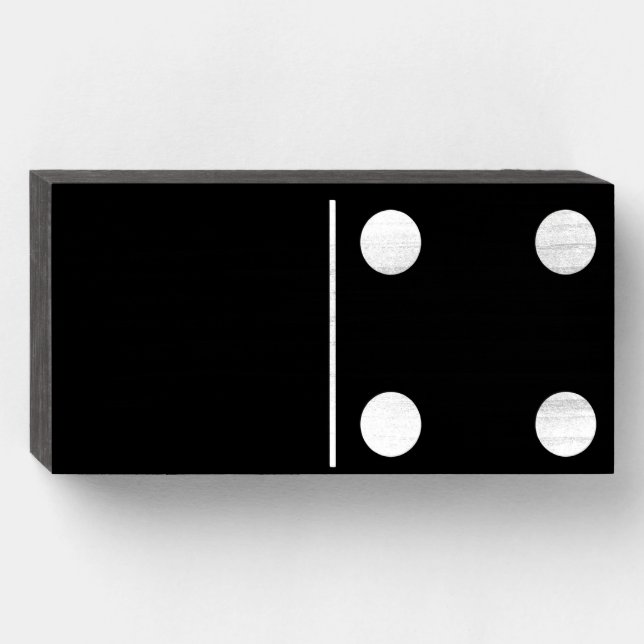 Blank Four Domino Black Wood Box Art (Front Horizontal)