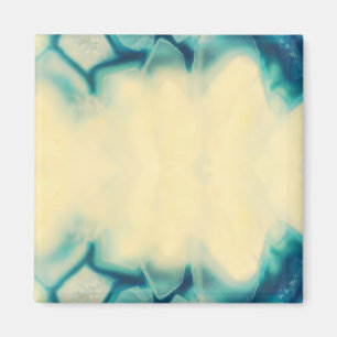 Blank Glamorous Aqua Blue Crystal Save The Date Magnet