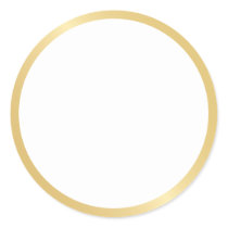 Blank Gold and White Classic Round Sticker Blank Gold and White Classic Round Sticker