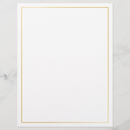 Blank Gold and White Letterhead