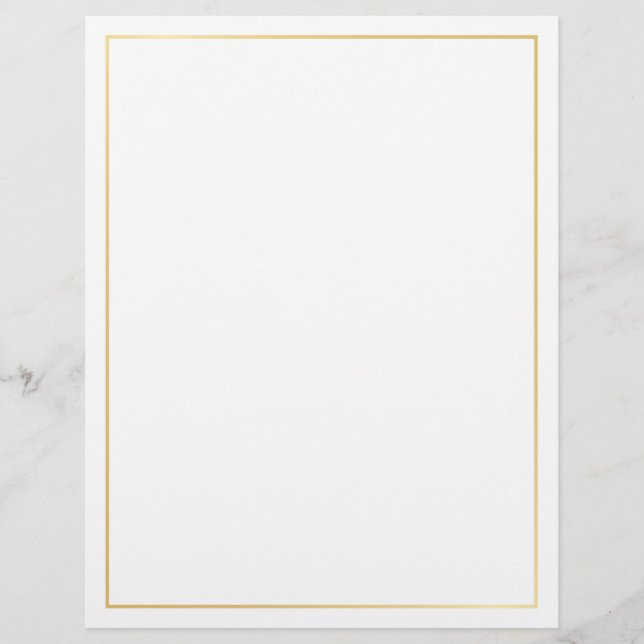 Blank Gold and White Letterhead (Front)