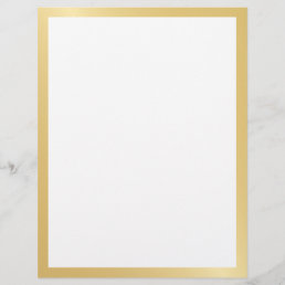 Blank Gold and White Letterhead