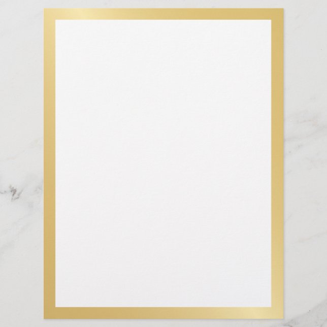 Blank Gold and White Letterhead (Front)