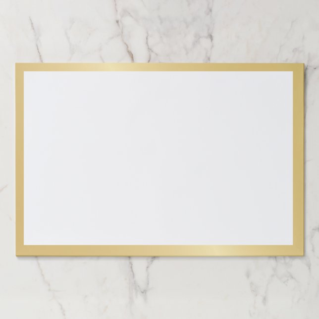 Blank Gold and White Paper Pad (Front)