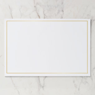 Blank Gold and White Paper Pad