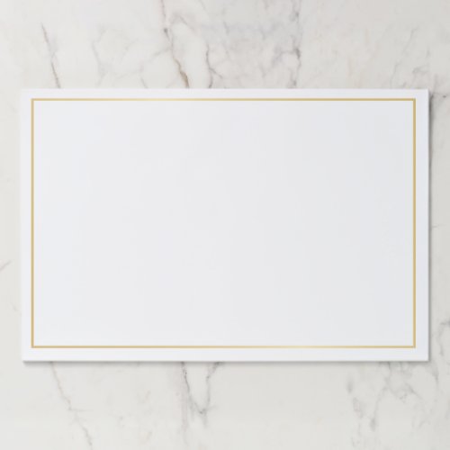 Blank Gold and White Paper Pad