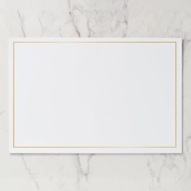 Blank Gold and White Paper Pad (Front)