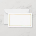 Blank Gold and White Wedding Advice and Wishes<br><div class="desc">Add a personal touch to your wedding with a gold wedding advice and wishes card. This advice card features gold border on white background. Perfect for wedding, baby shower, birthday party, bridal shower, bachelorette party and any special occasions. Please Note: The foil details are simulated in the artwork. No actual...</div>