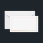 Blank Gold and White Wedding Advice and Wishes Card<br><div class="desc">Add a personal touch to your wedding with a gold wedding advice and wishes card. This advice card features gold border on white background. Perfect for wedding, baby shower, birthday party, bridal shower, bachelorette party and any special occasions. Please Note: The foil details are simulated in the artwork. No actual...</div>