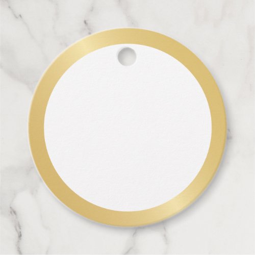 Blank Gold and White Wedding Favor Tags