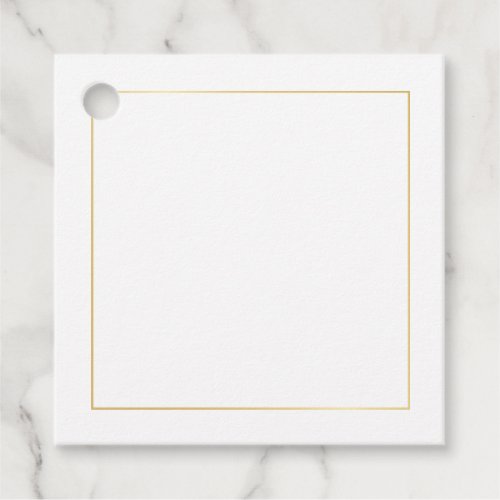 Blank Gold and White Wedding Favor Tags