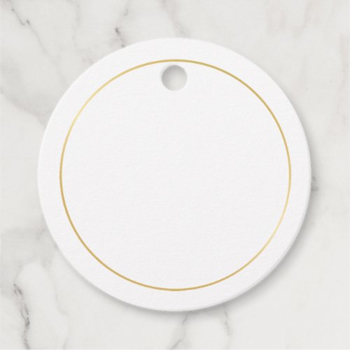 Blank Gold and White Wedding Favor Tags