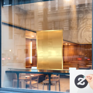 Blank Gold Background Add Your QR Code Text Logo Window Cling