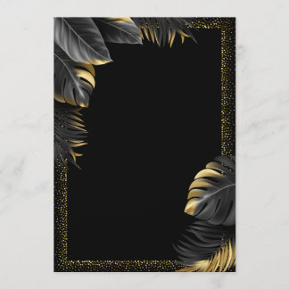 Blank gold Birthday Invitation