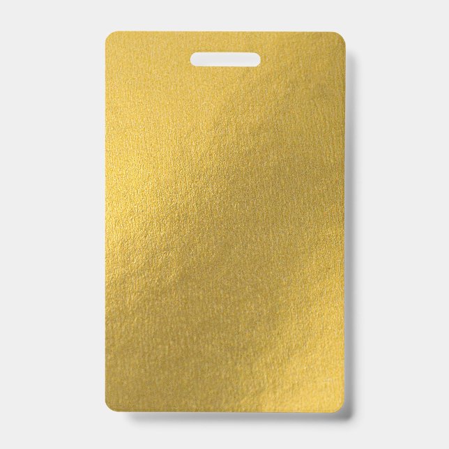 Blank Gold DIY Template Custom Text Photo Image  Badge (Front)