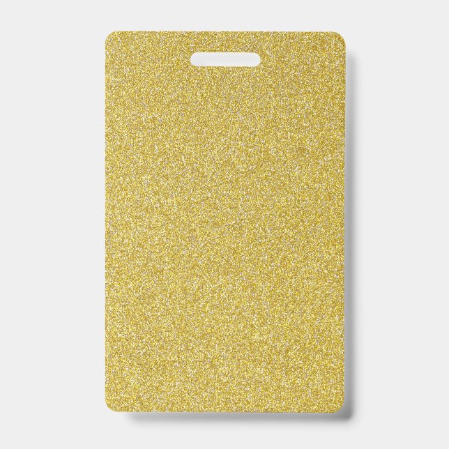 Blank Gold Glitter DIY Template Custom Text Photo Badge (Front)