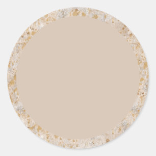 Blank Gold Hide Label Classic Round Sticker