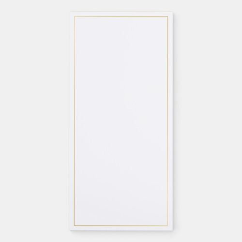 Blank Gold Magnetic Notepad