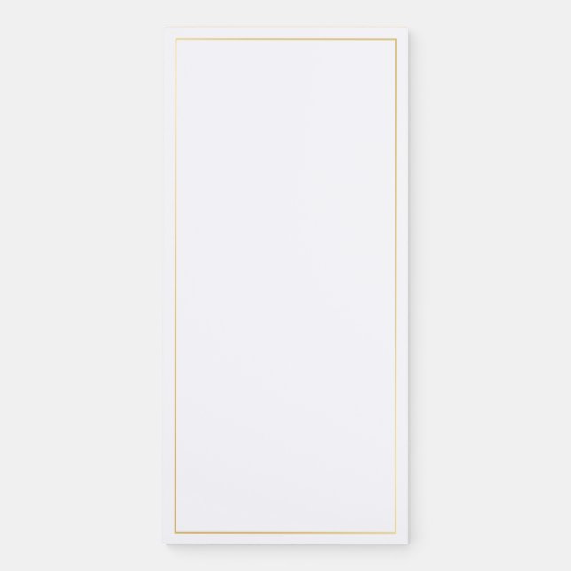 Blank Gold Magnetic Notepad (Front)