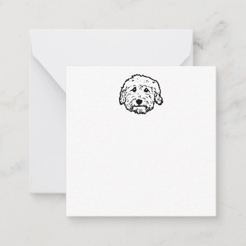 Blank Goldendoodle notecard _ customize it