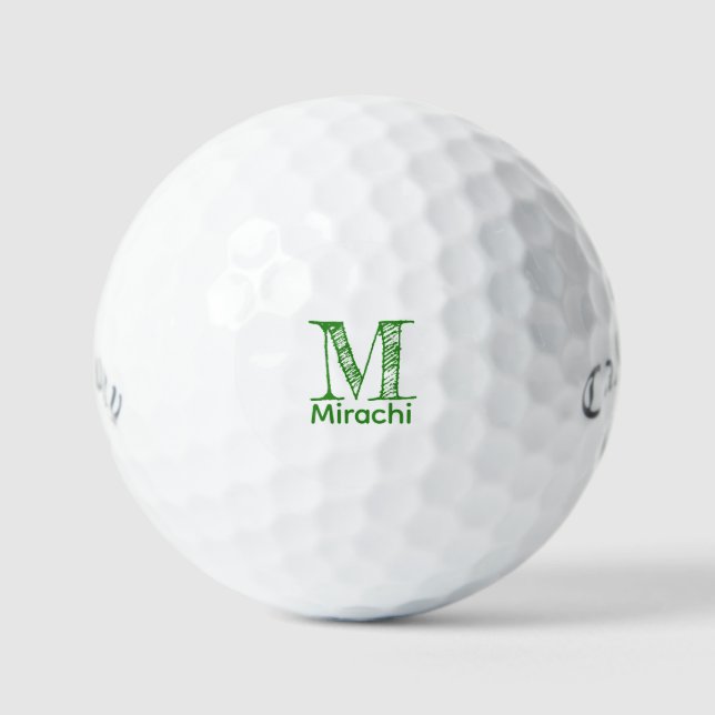 Blank Golf Balls,  Personalized Monogrammed Golf Balls (Front)