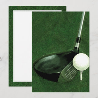Blank Golf-Themed Invitation