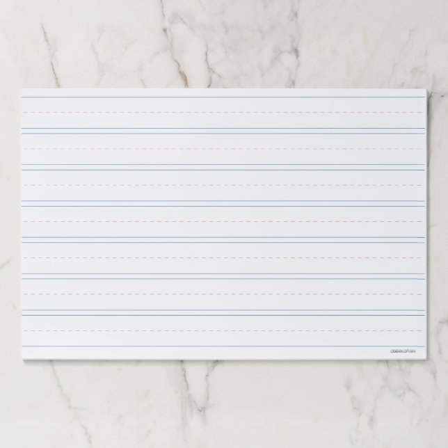 Blank Grade school Blue Red lined practice Paper Pad (Front)